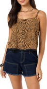 O'Neill Brynn Animal Print Lace Trim Tank
