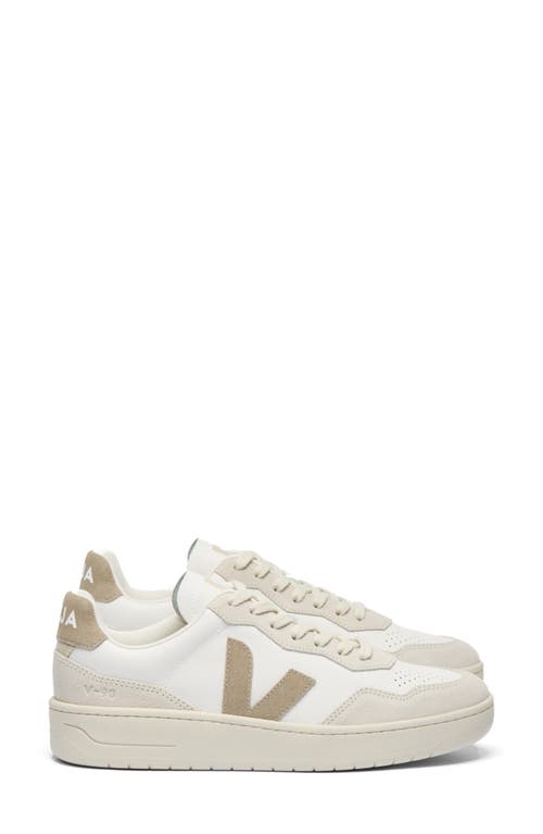 Veja V-90 Leather Sneaker In White