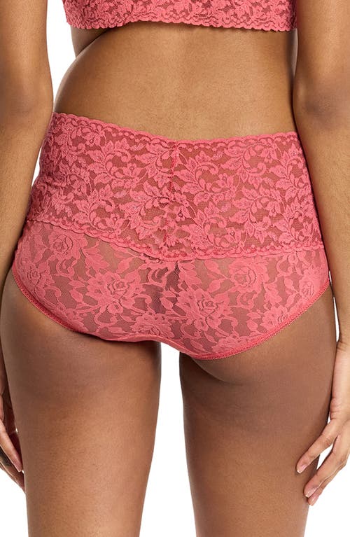 Hanky Panky Retro Lace V-kini In Pink