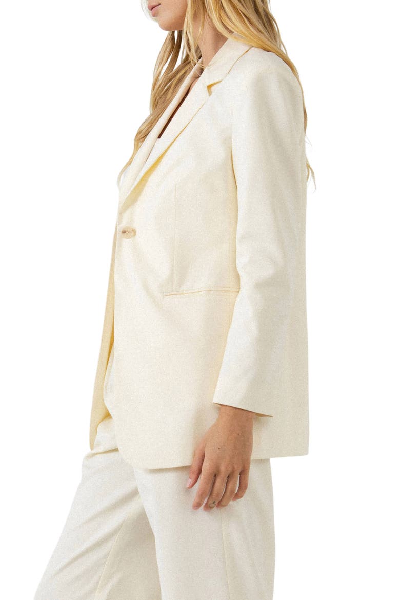 Oversize Single Breasted Blazer, Alternate, color, IVORY