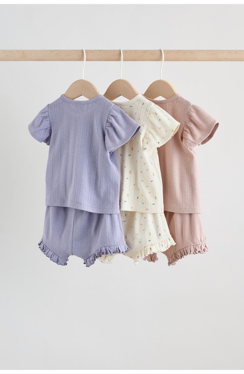 NEXT Pointelle Tops & Shorts Assorted 6-Pack, Alternate, color, Purple