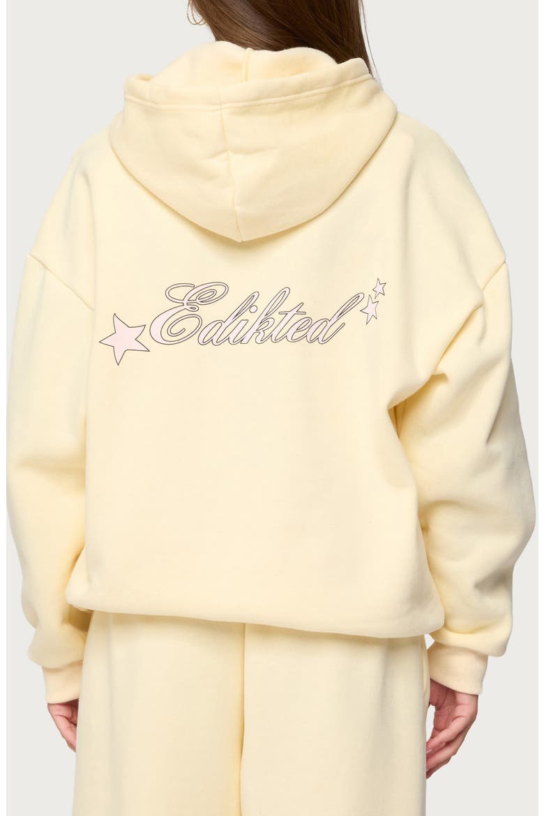 Club Edikted Oversize Cotton Blend Hoodie, Alternate, color, YELLOW