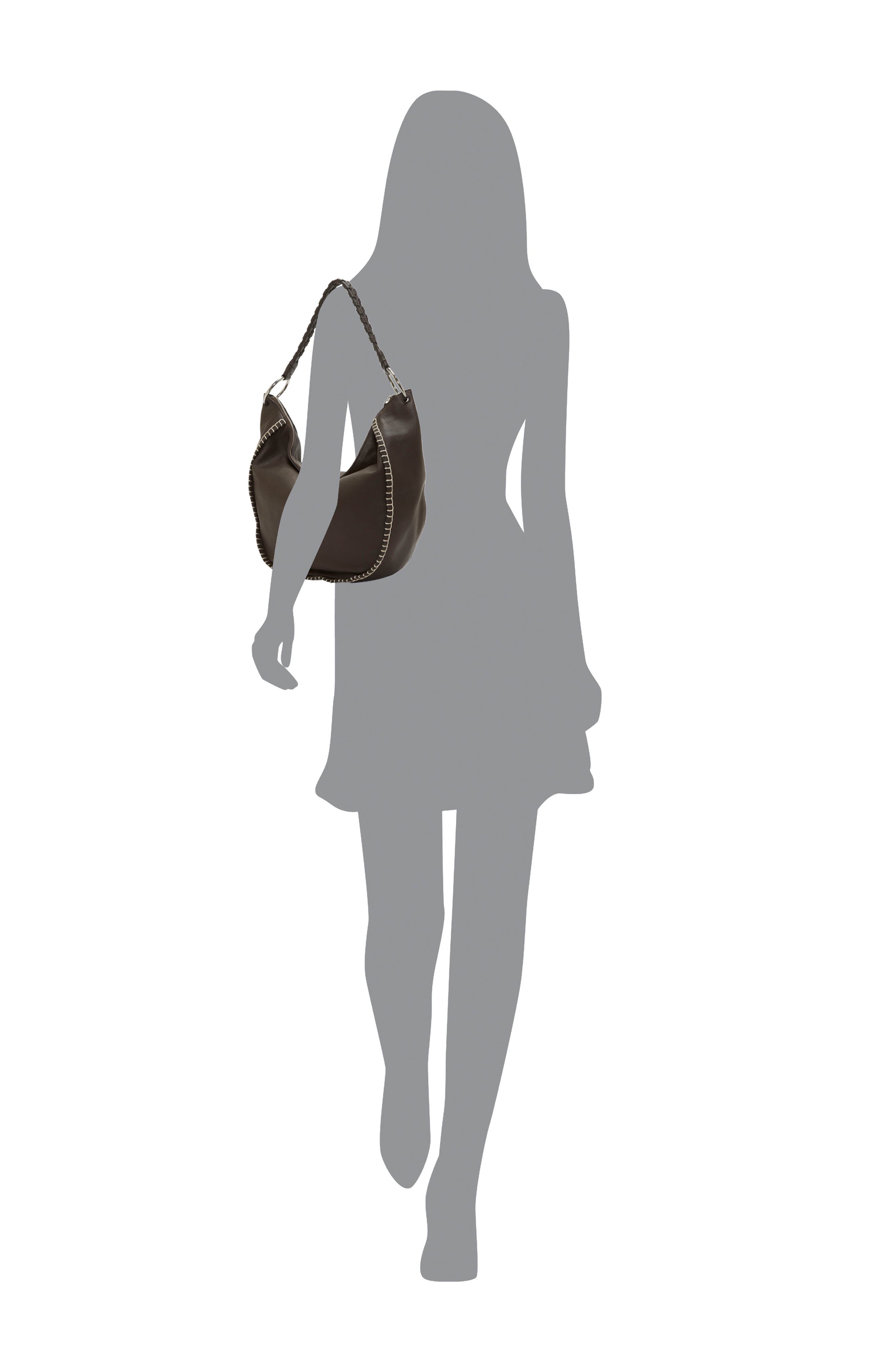 Vince Camuto Billu Leather Shoulder Bag, Alternate, color, 