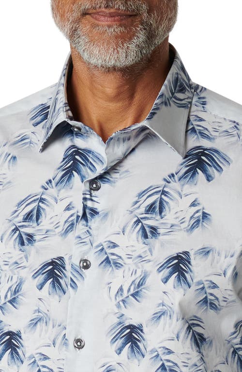 Bugatchi Julian Stretch Cotton Button-up Shirt In Dusty Blue
