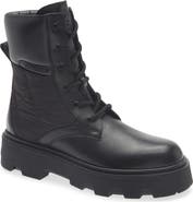 Moncler Aurea Lace-Up Leather Bootie