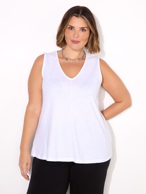 Cotton Slub V-Neck Vest