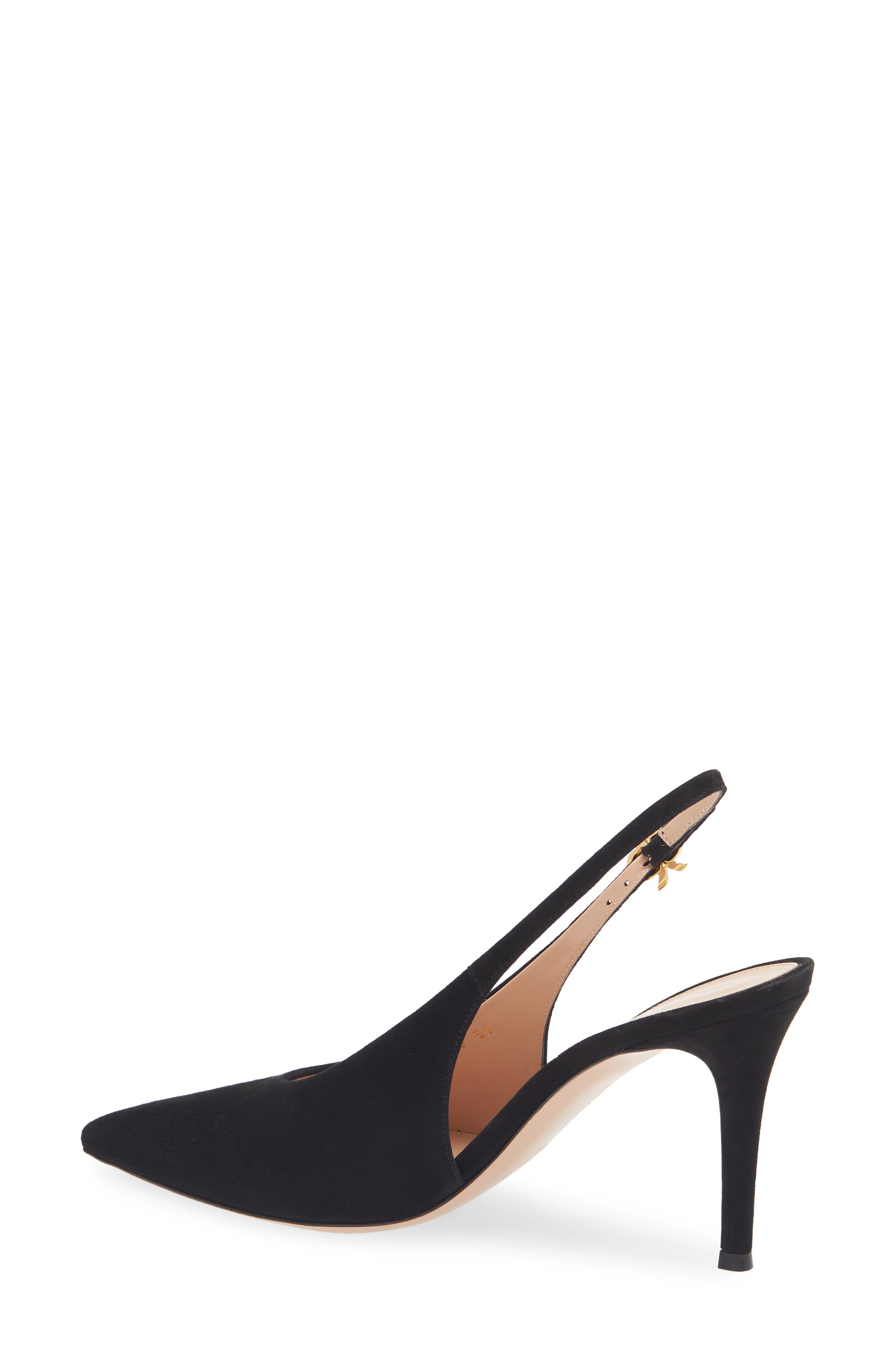 Suede Slingback Pump, Alternate, color, BLACK