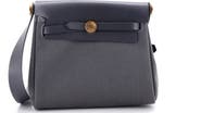 Pre-Owned Hermes Herbag Zip Toile and Leather 20