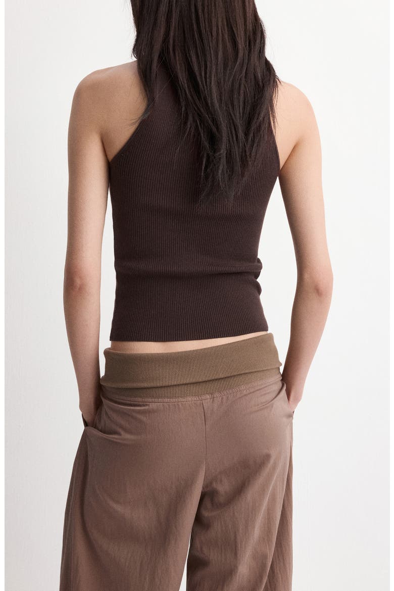 Cotton Blend Rib Sweater Tank, Alternate, color, CHOCOLATE