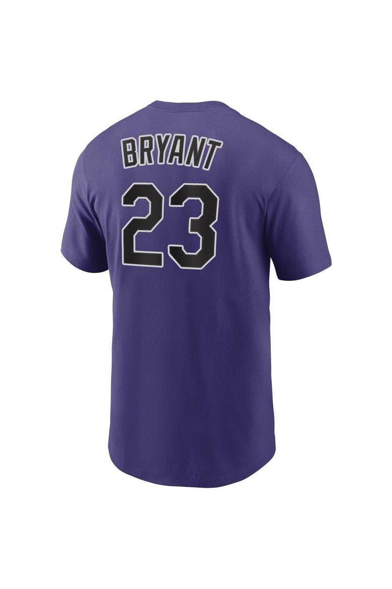 Men's Nike Kris Bryant Purple Colorado Rockies Name & Number T-Shirt, Alternate, color, Purple