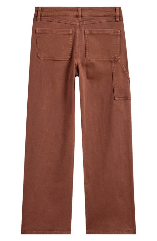 Shop Treasure & Bond Kids' Cotton Twill Utility Pants In Brown Tiramisu