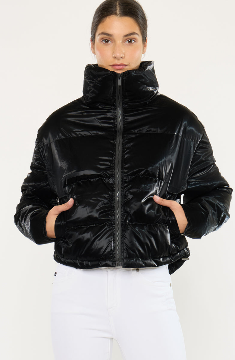 KanCan Lux Cropped Puffer Jacket, Main, color, Black