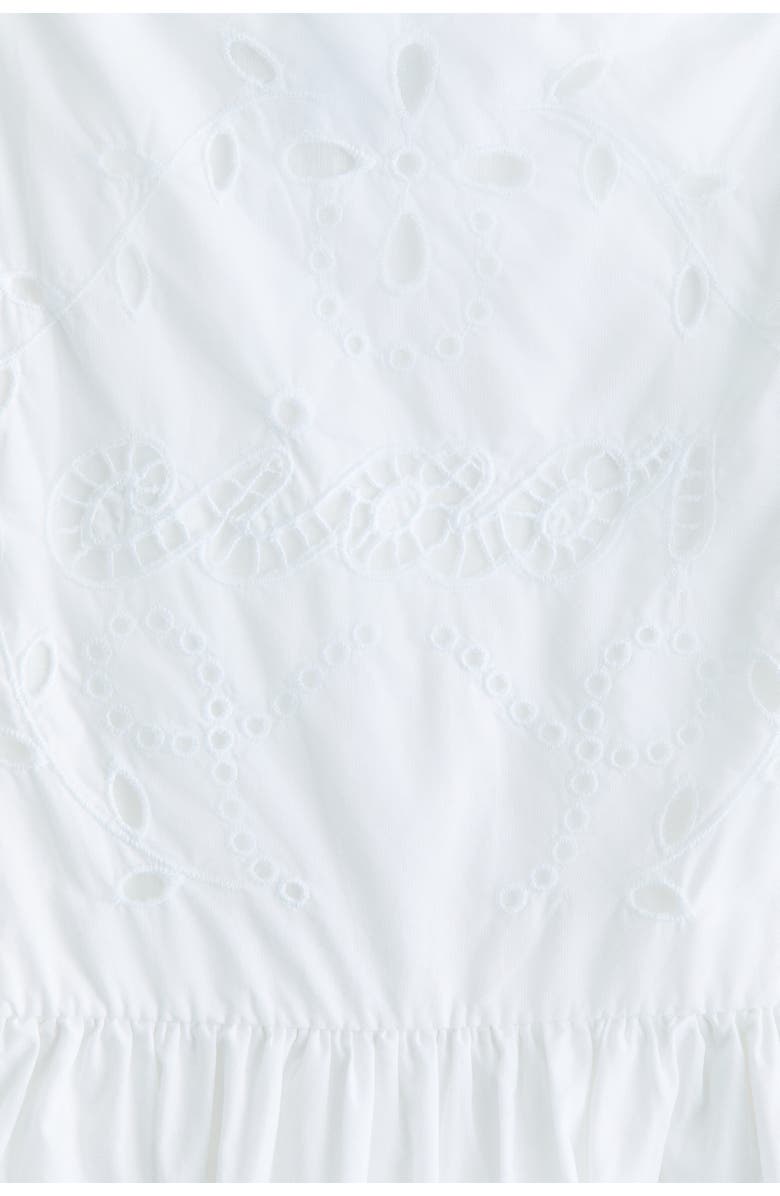 H&M Cotton dress with eyelet embroidery, Alternate, color, 