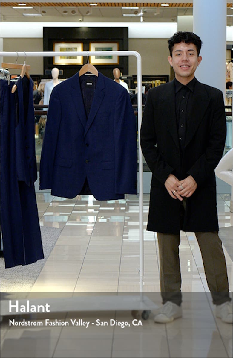 Huge 3-Piece Solid Blue Stretch Wool Suit, sales video thumbnail