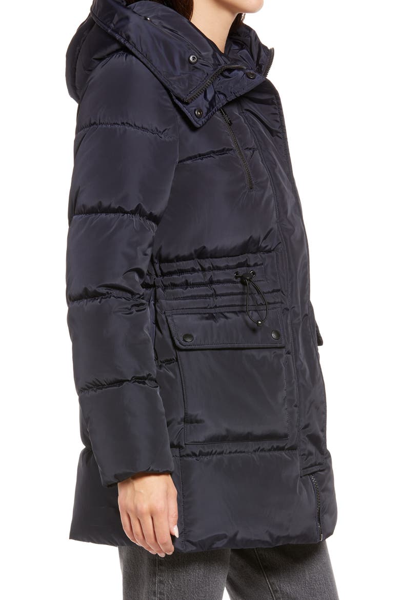 Water Repellent Parka with Removable Faux Fur Trim, Alternate, color, NAVY