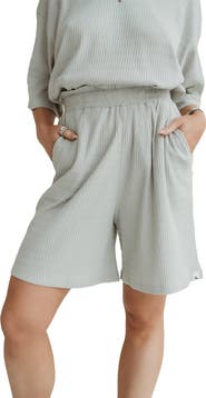 Turtledove London Organic Cotton Audrey Rib Shorts