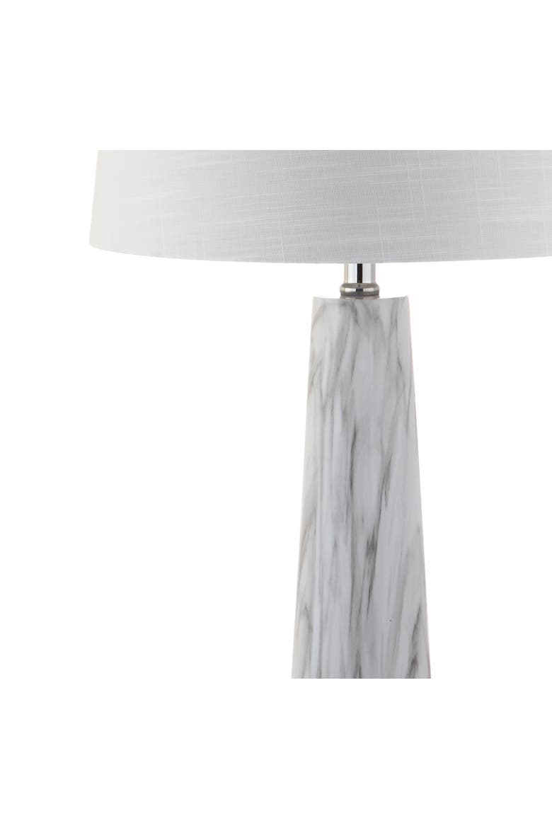 Bradley 29" Resin LED Table Lamp, White/Black Faux Marble, Alternate, color, White/Black