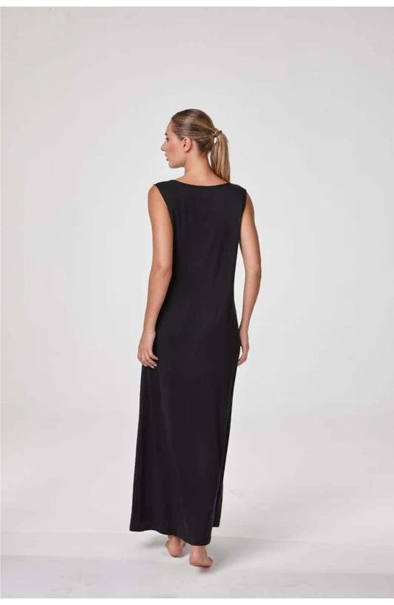 Forever & Always Kalie Boat Neck Modal Maxi Dress, Alternate, color, Black