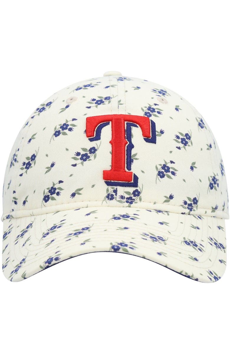 New Era Women's New Era Cream Texas Rangers Chrome Bloom 9TWENTY Adjustable Hat, Alternate, color,