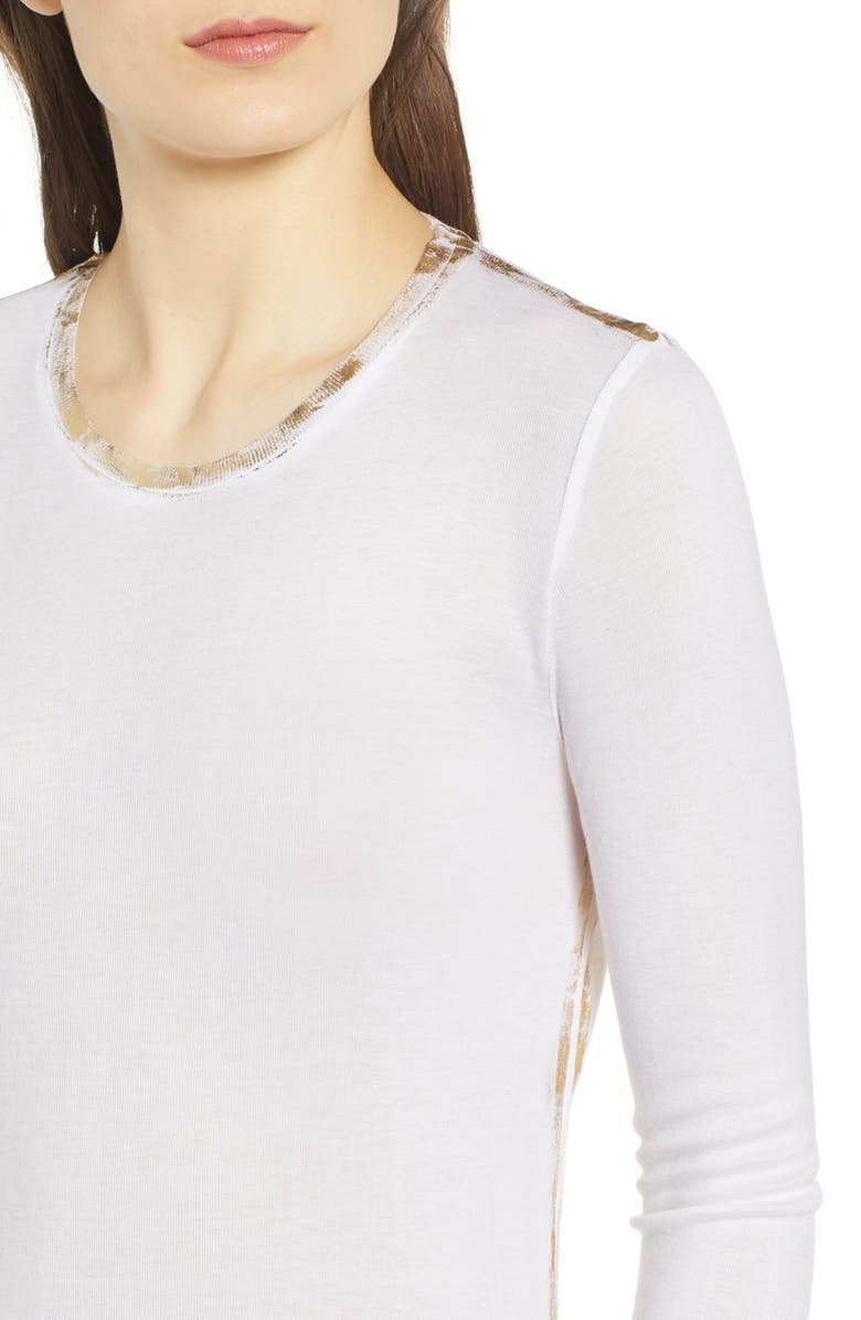 Zadig & Voltaire Willy Gold Foil Tee, Alternate, color, 