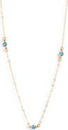 Set 
Stones Birthstone Station Necklace