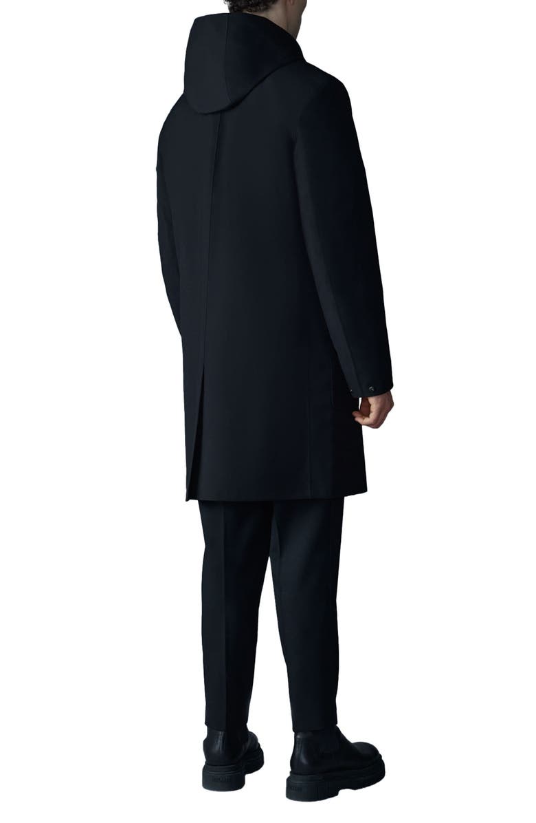 Mackage Mathias 3-in-1 Down Twill Balmacaan Coat, Alternate, color, Black