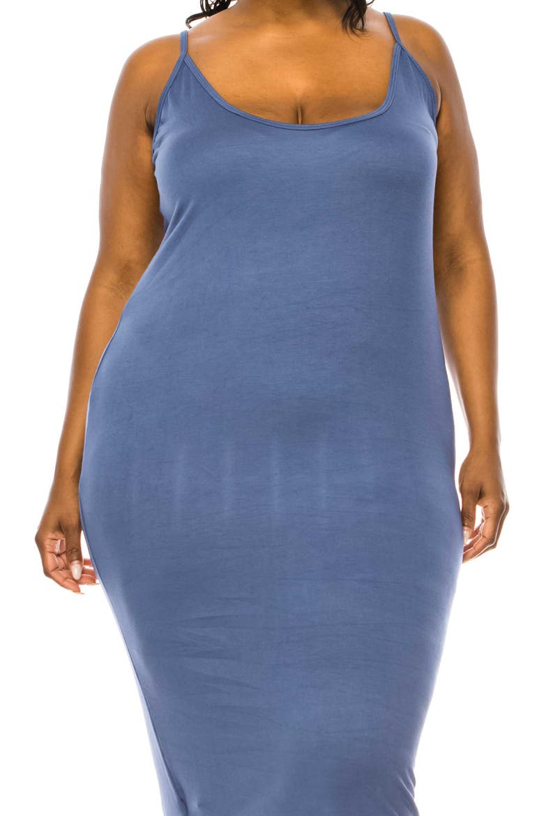 Jennie Stretch Midi Body-Con Dress, Alternate, color, INDIGO