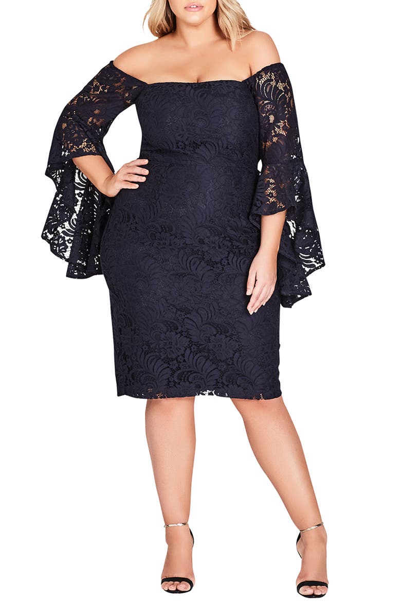 Mystic Lace Dress, Main, color, NAVY