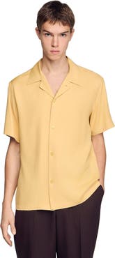 SANDRO Loose-fit shark collar shirt