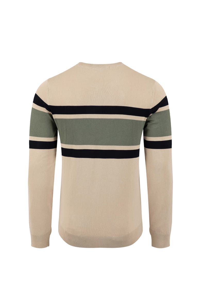 Ryker Stripe Crew Neck Jumper, Alternate, color, Oyster