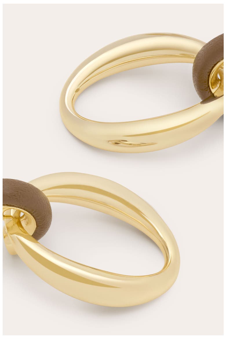 Elle Drop Earrings, Alternate, color, BROWN/ GOLD