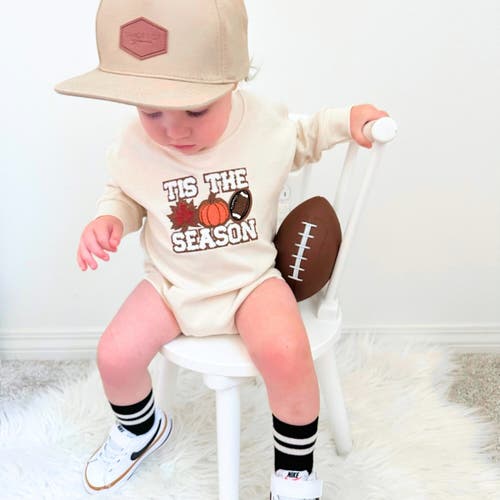 Sweet Wink Tis The Season Pumpkin Patch Long Sleeve Romper In Neutral