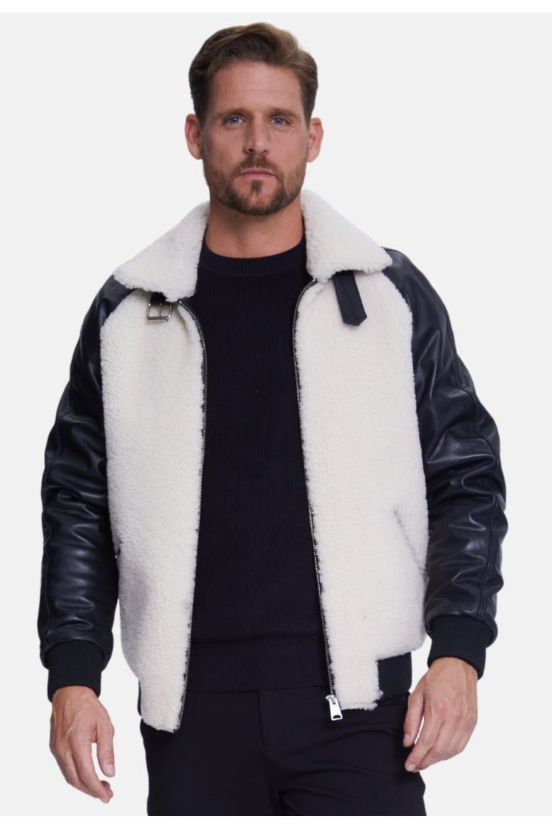 John Sheepskin Jacket, Alternate, color, Black