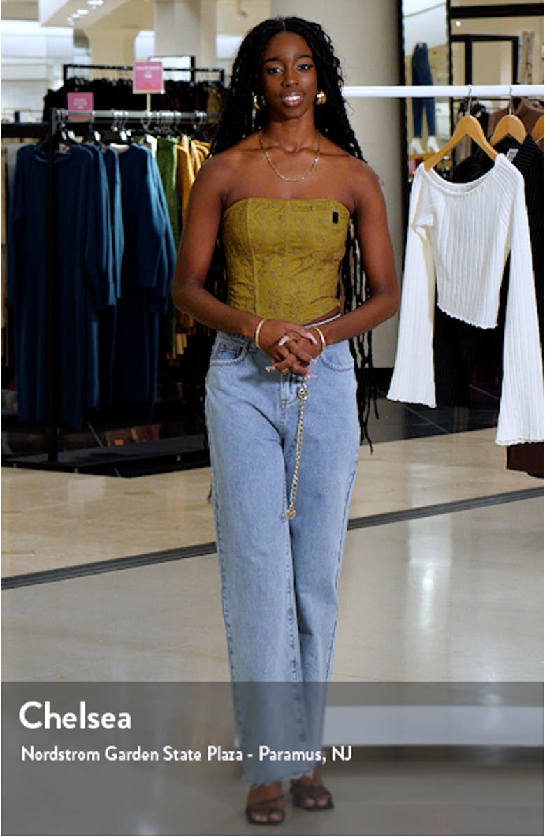 Field Daisies Embroidered Corset Top, sales video thumbnail