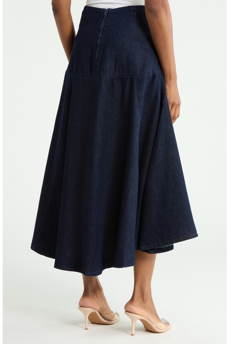 Full Denim Skirt, Alternate, color, DARK INDIGO