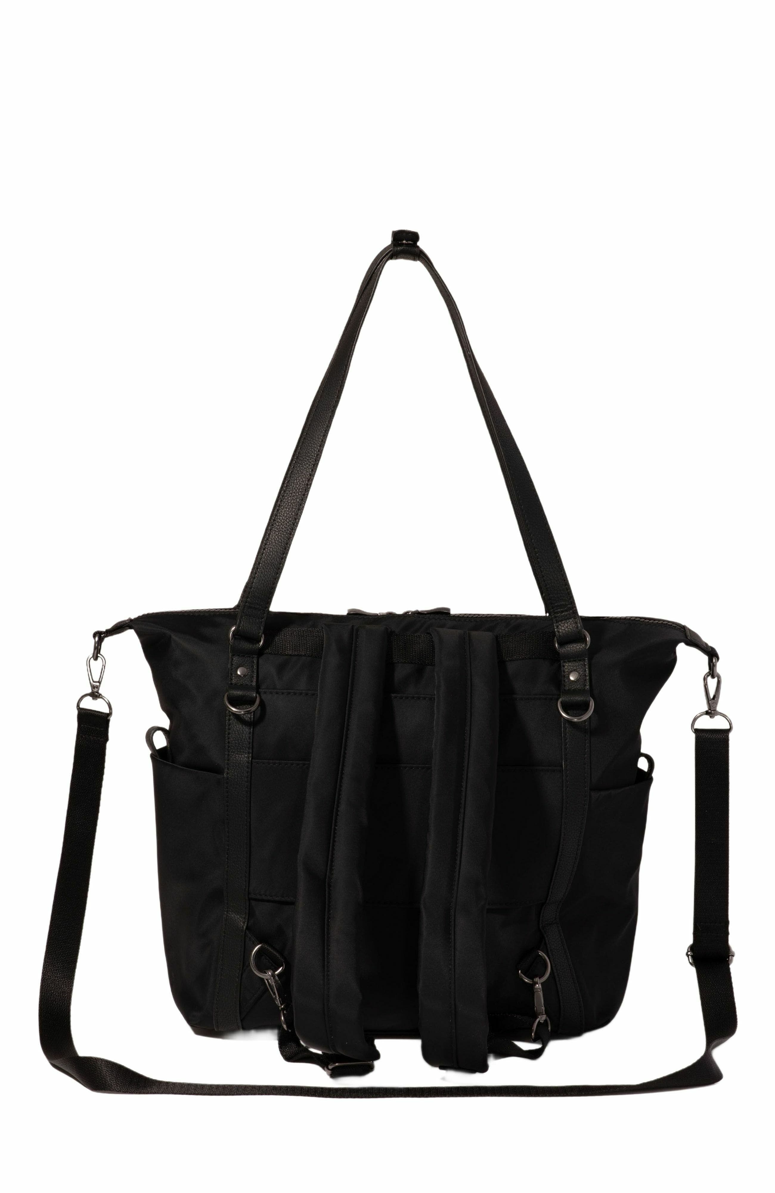 BAGGALLINI Nolita Small Convertible Backpack, Alternate, color, Black Twill