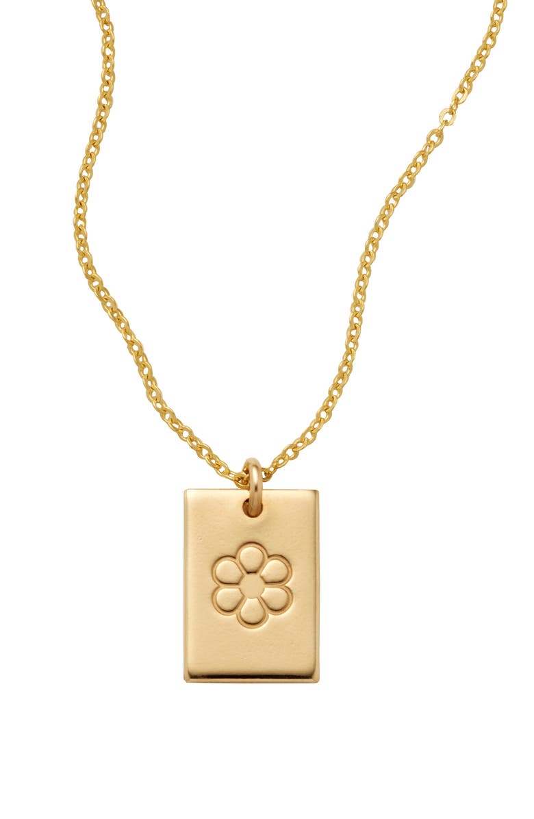 MADE BY MARY Good Vibes Daisy Pendant Necklace, Main, color, 