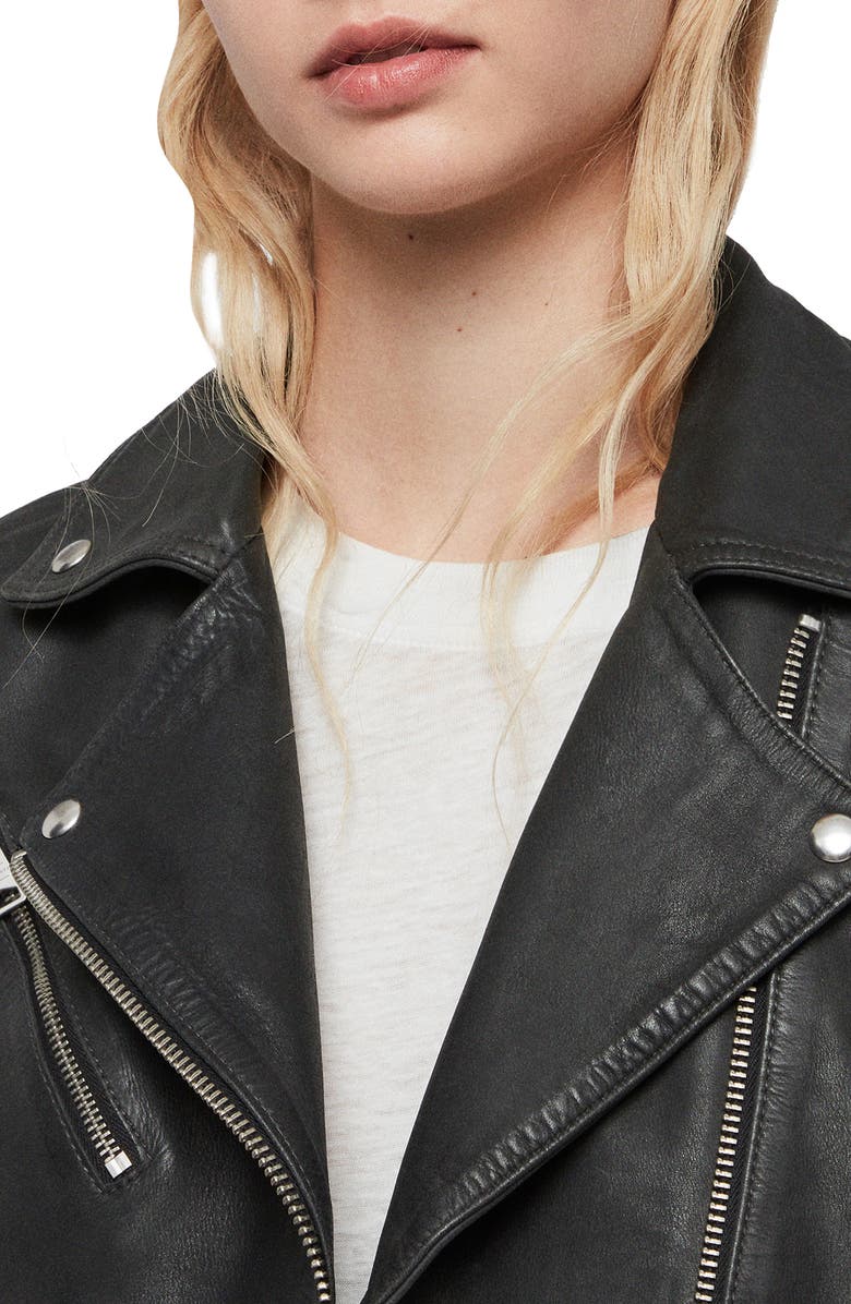 AllSaints Arden Biker Jacket, Alternate, color, 