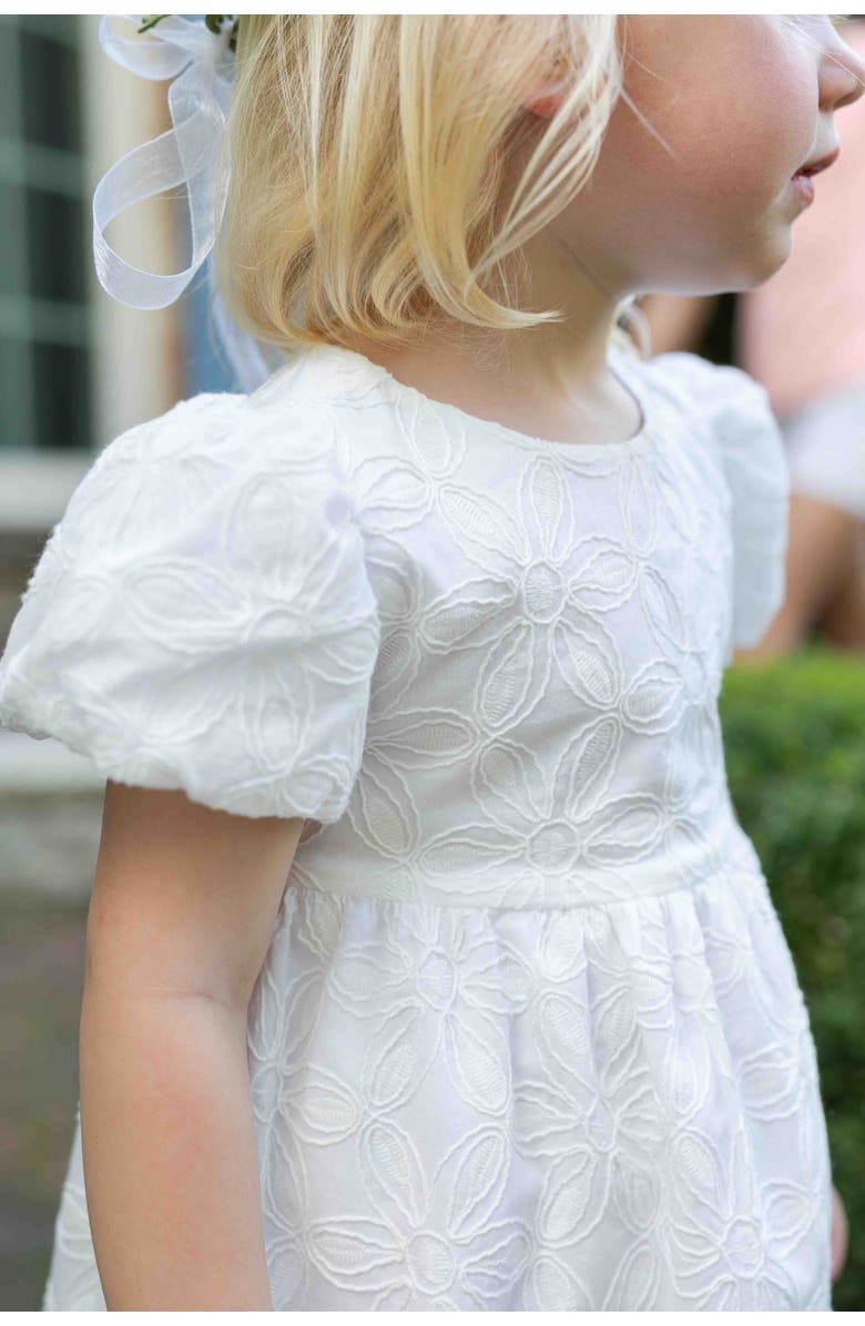 Florence Eiseman Embroidered Floral Dress, Alternate, color, White