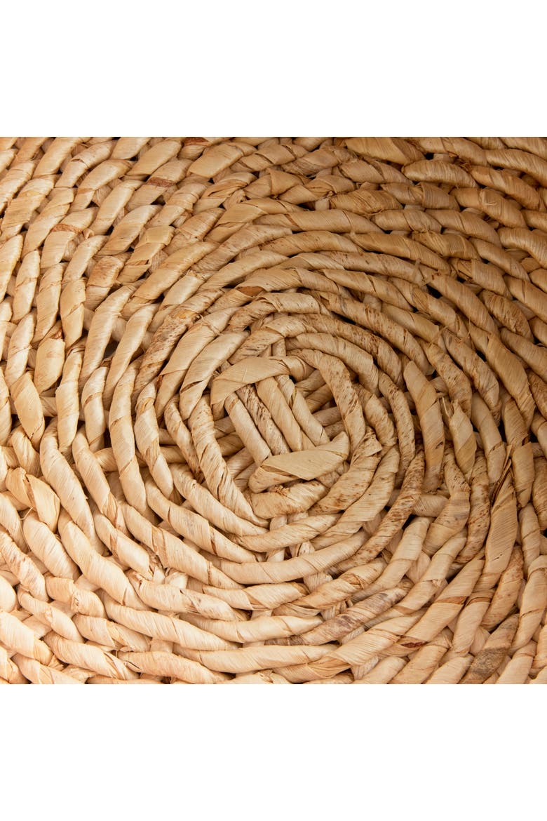 27" Abaca French Braided Handcrafted Decorative Baskets Set of 2, Alternate, color, Beige