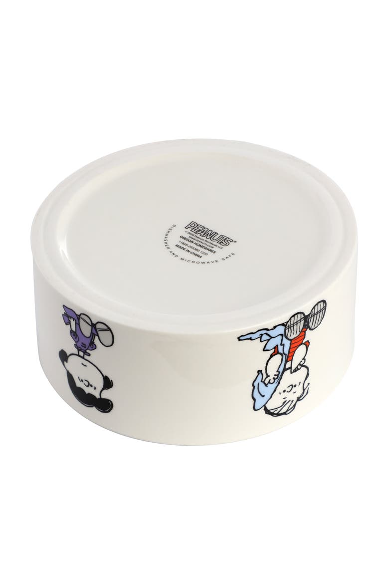 Snack Time 6in Stoneware Pet Bowl, Alternate, color, White