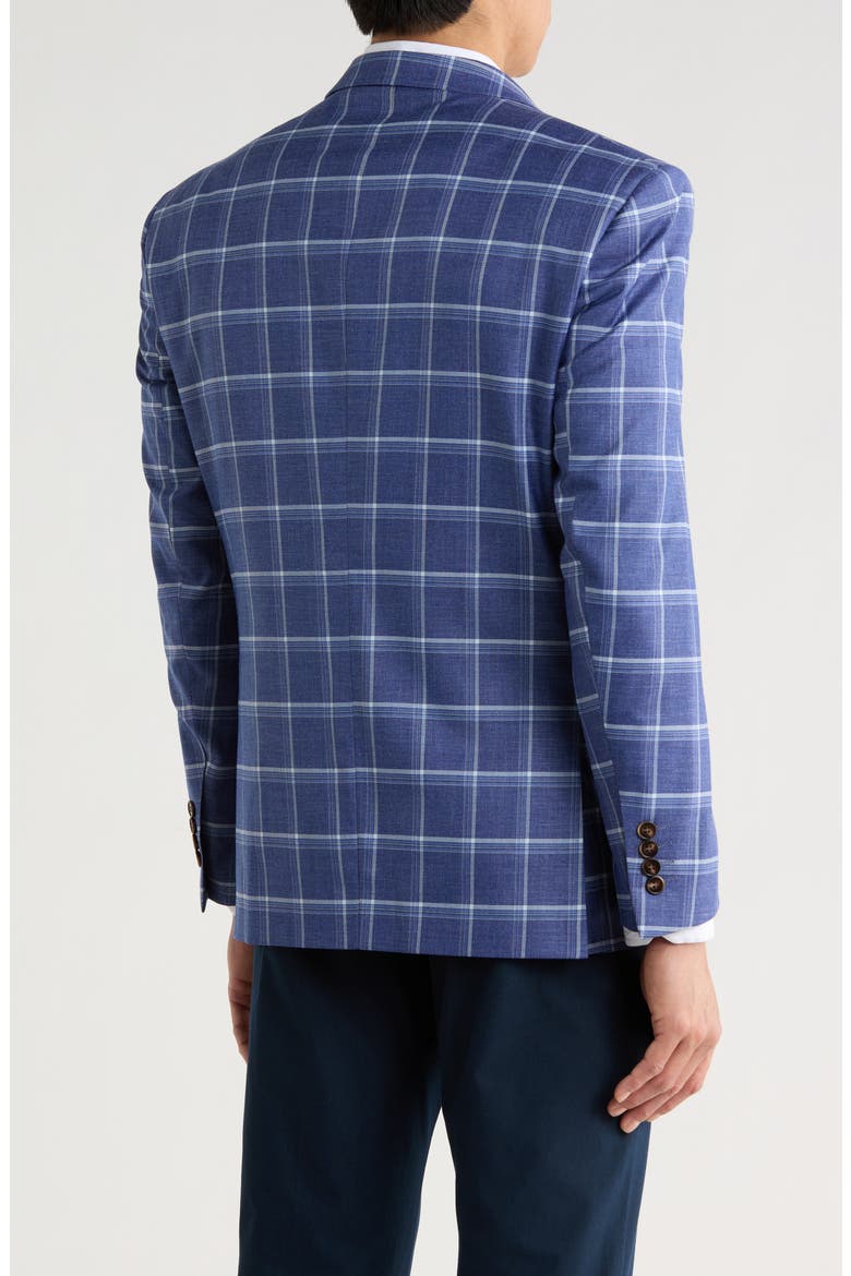 Slim Fit Windowpane Blazer, Alternate, color, BLUE