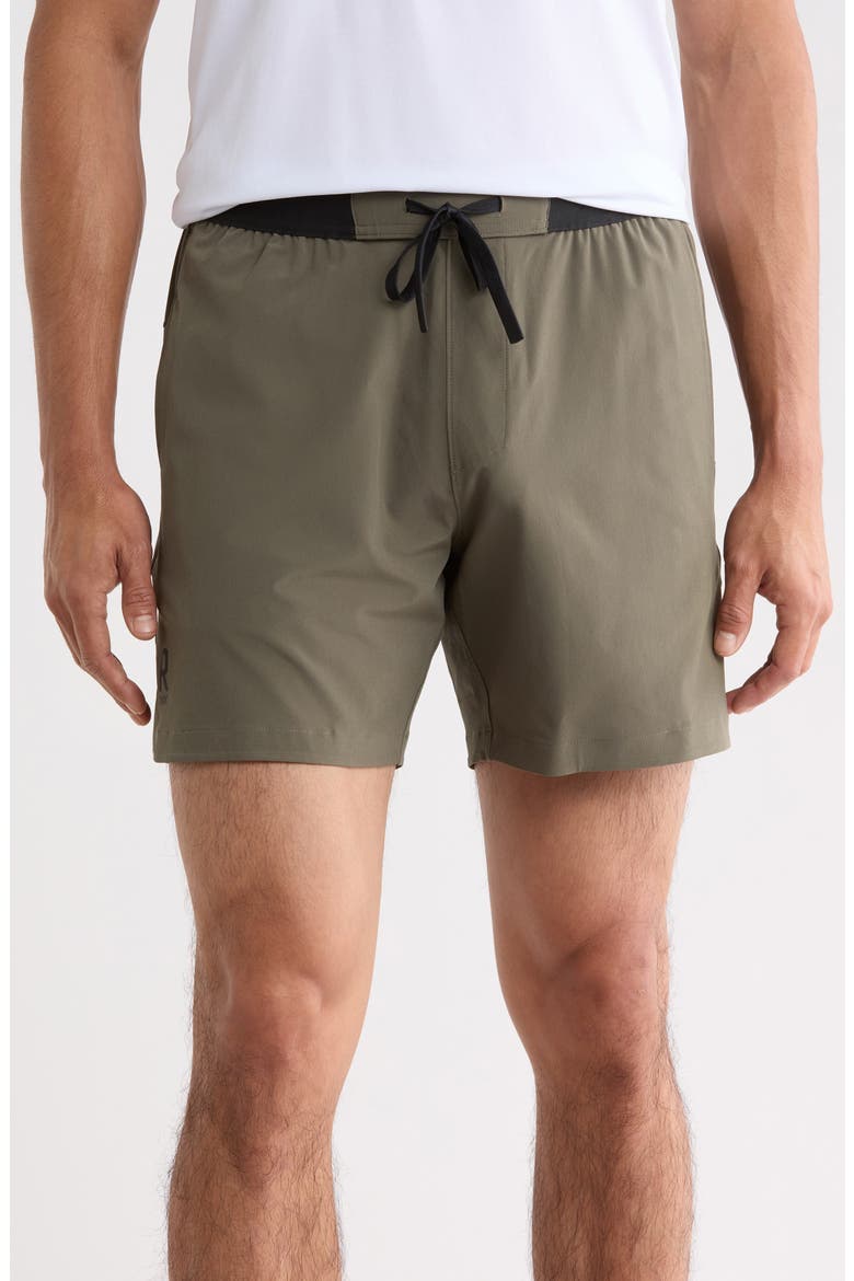 6-Inch Base Performance Training Shorts, Main, color, LICHEN GREEN
