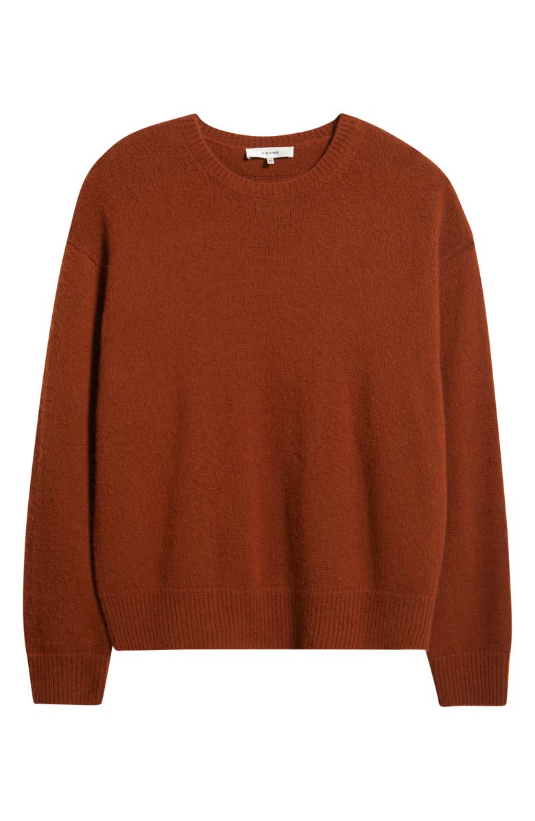 FRAME The Cashmere Brushed Sweater, Alternate, color, Rust