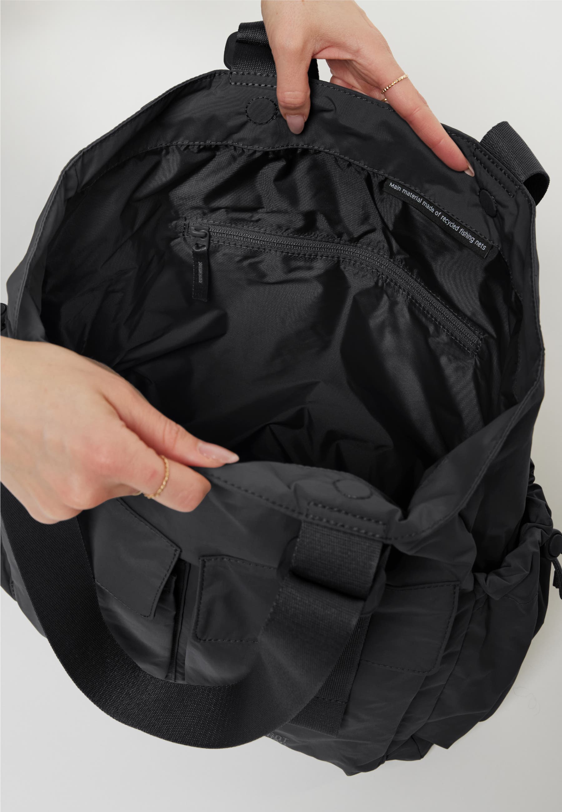 GOT BAG Mellow Tote Recycled Nylon Bag, Alternate, color, Black