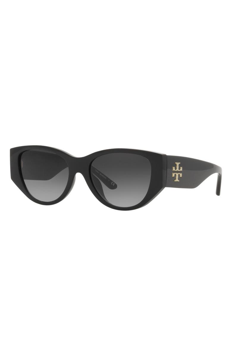 Tory Burch 52mm Rectangle Sunglasses, Alternate, color, 