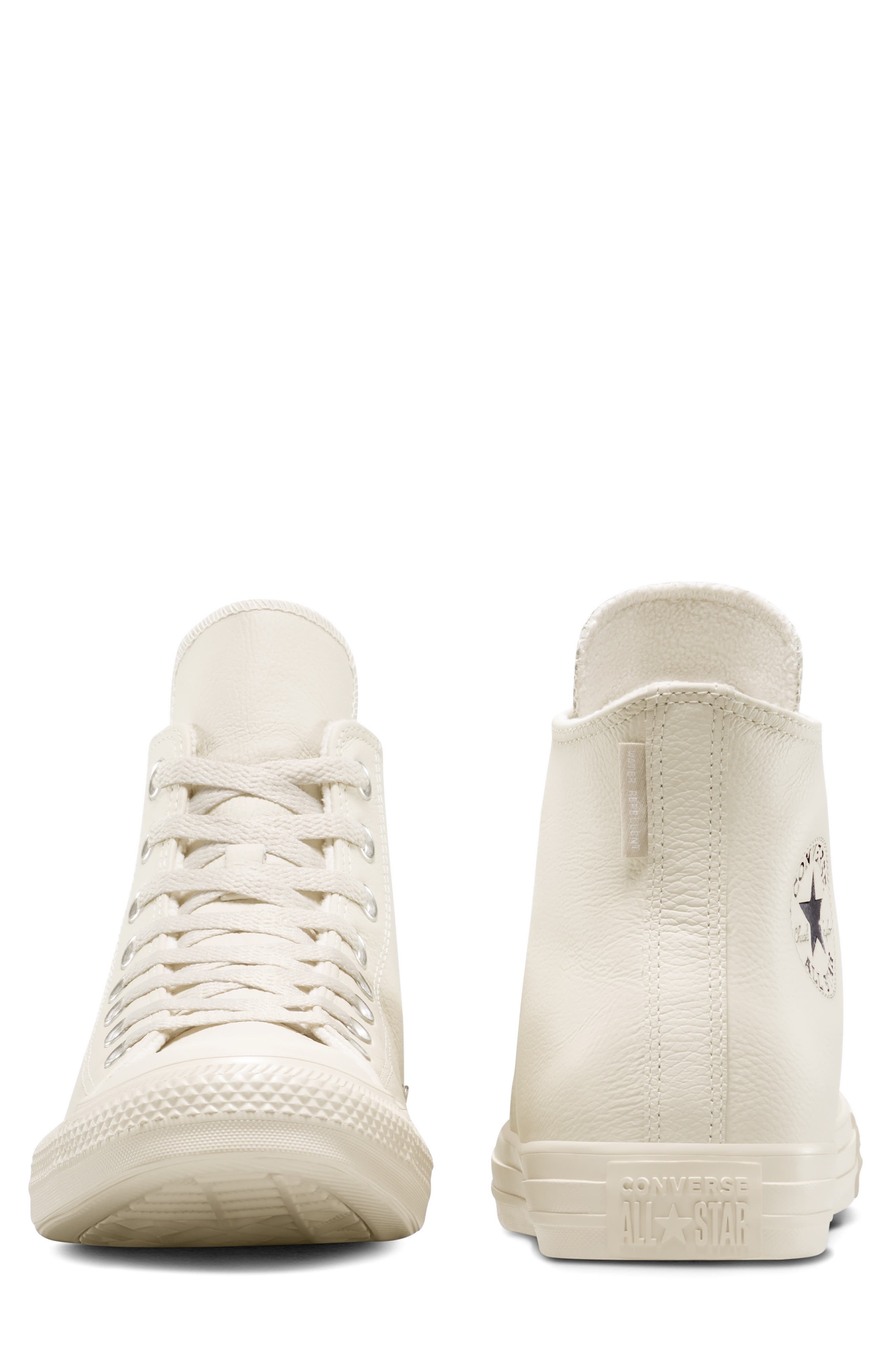Converse Chuck Taylor<sup>®</sup> All Star<sup>®</sup> Water Repellent Leather High Top Sneaker, Alternate, color, Light Dune/ Black/ Light Dune