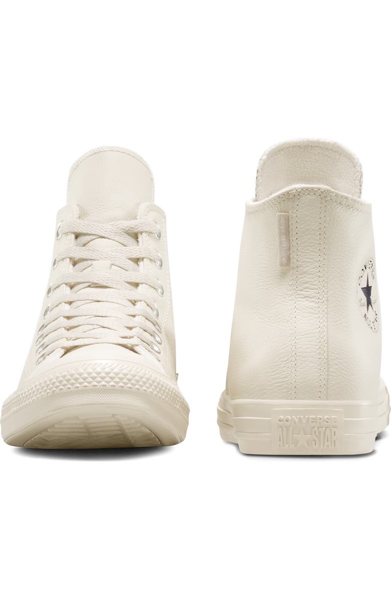 Converse Chuck Taylor<sup>®</sup> All Star<sup>®</sup> Water Repellent Leather High Top Sneaker, Alternate, color, Light Dune/ Black/ Light Dune