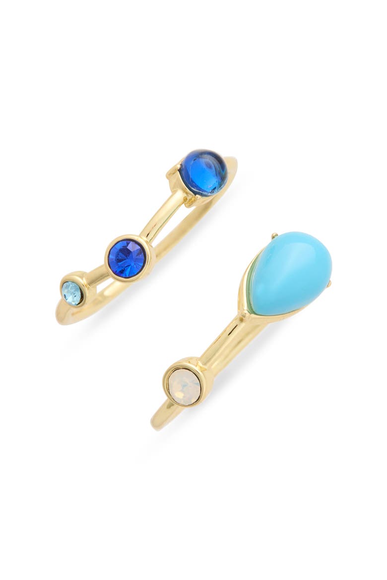 2-Piece Stackable Ring Set, Main, color, BLUE MULTI / GOLD
