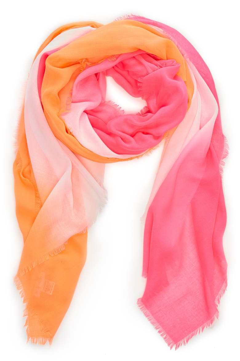 Colorblock Scarf, Main, color, PINK COMBO